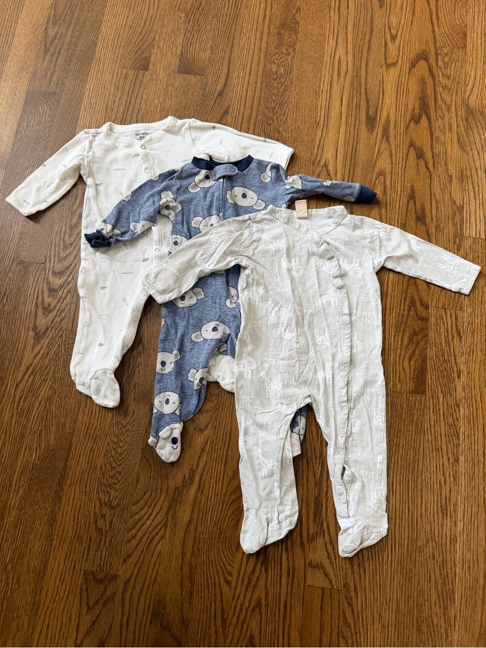 Carter’s One-Piece Footed Pajamas Bundle, size 9M